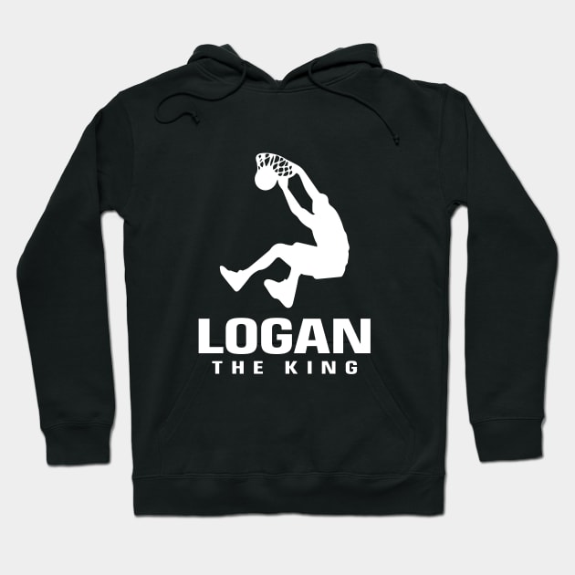 Logan Custom Player Basketball Your Name The King Hoodie by Baseball Your Name